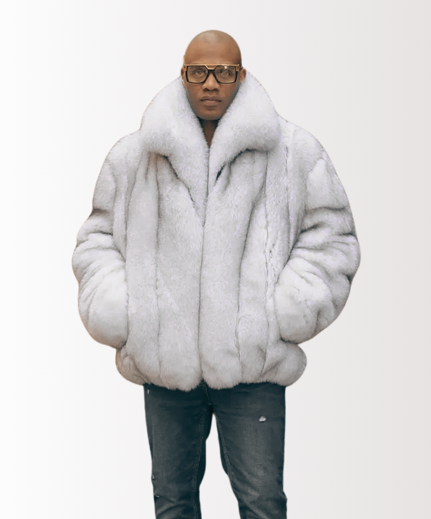 Fox Fur Bomber Jacket