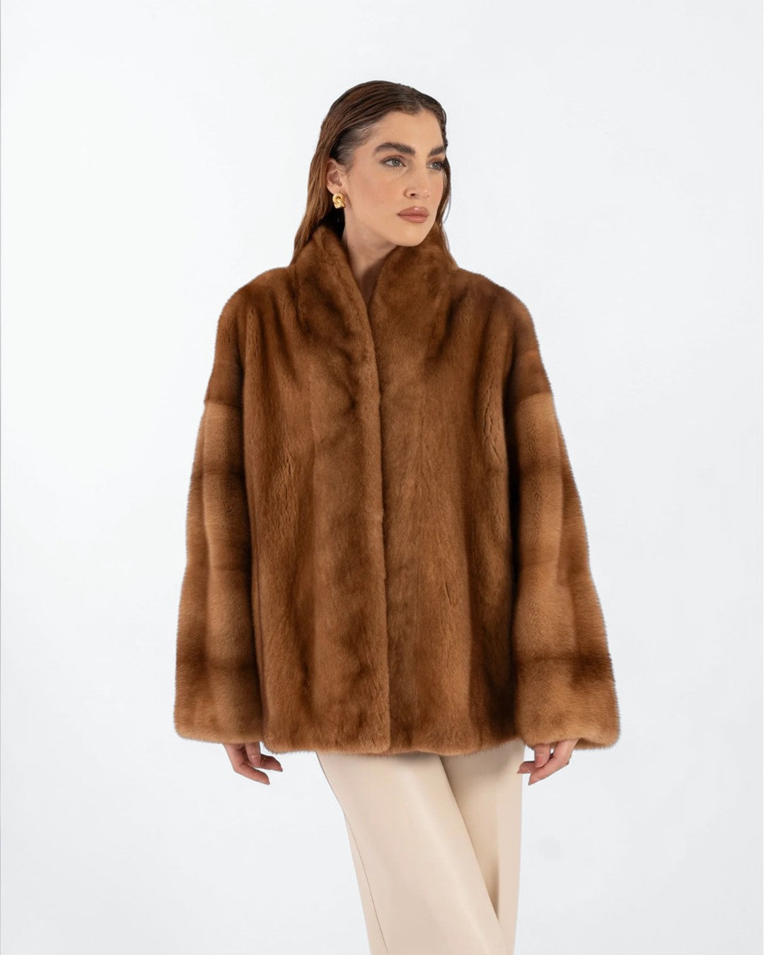 Cognac Fox Fur Jacket
