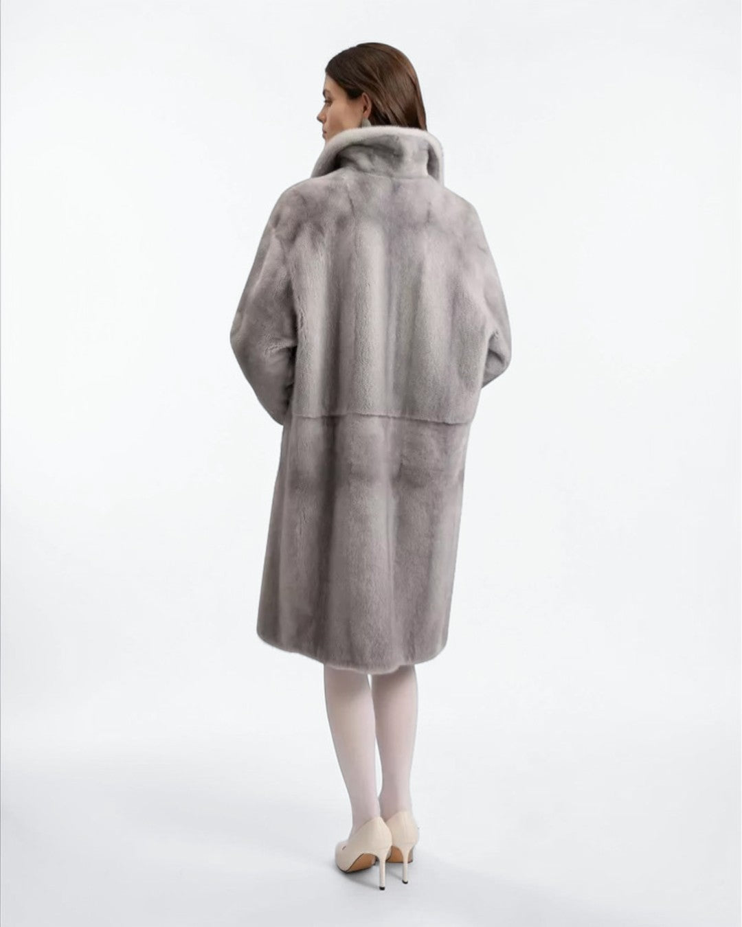 Slate Fox Fur Coat