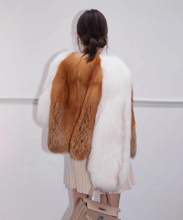 Autumn Snow Fox Fur Jacket