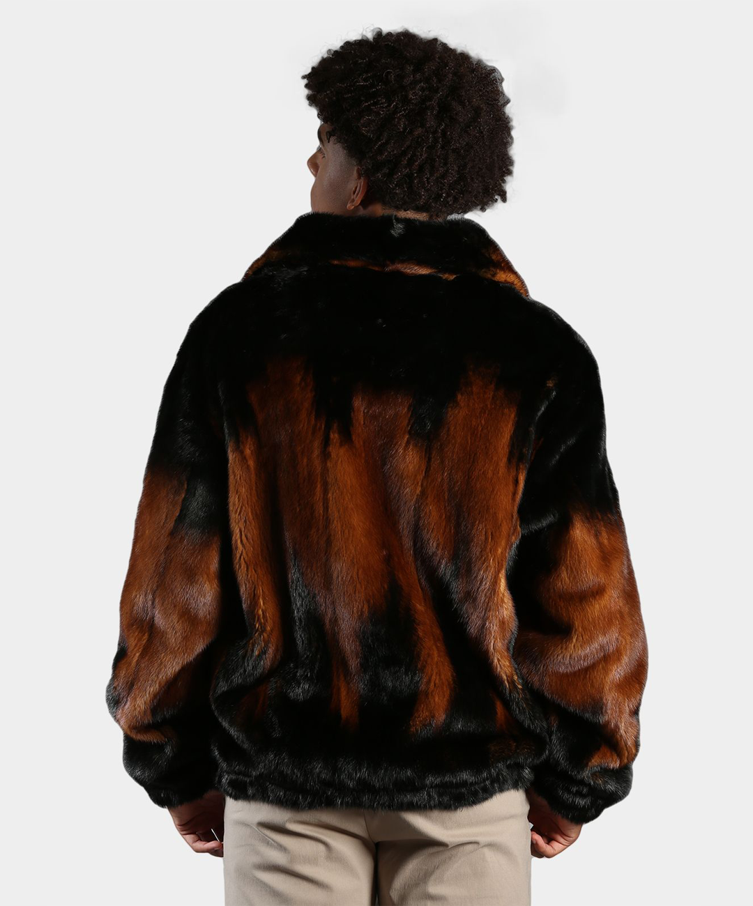 Braune Nerzpelzjacke für Herren