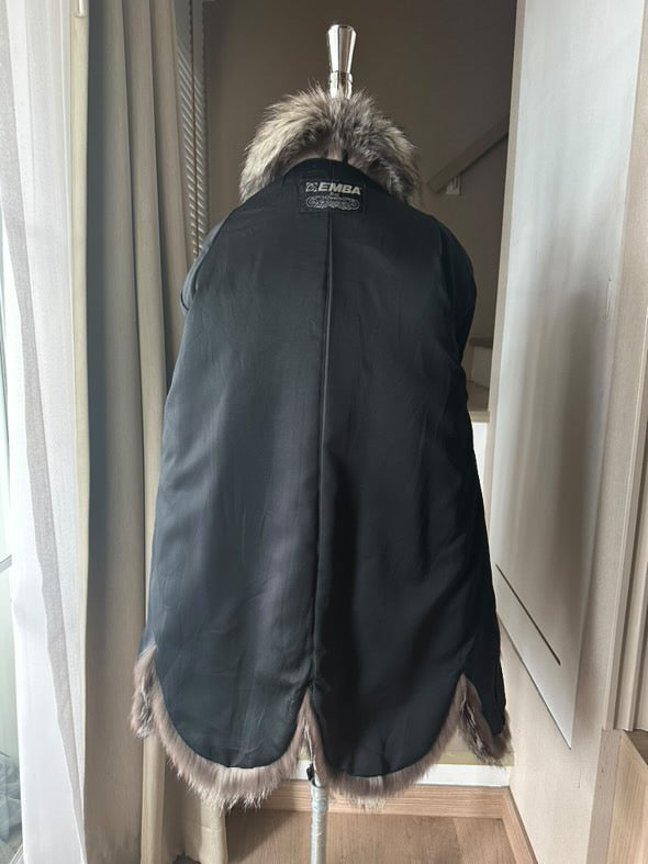 Men's Silver Fox Fur Bomber Jacket