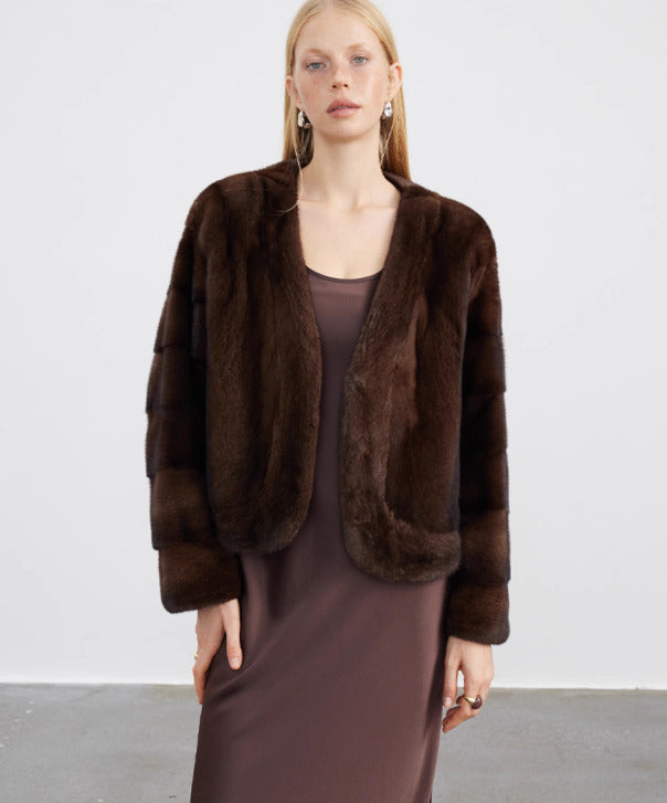 'Cocoa' Mink Fur Jacket
