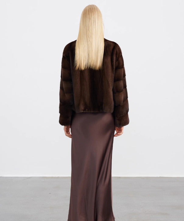 'Cocoa' Mink Fur Jacket