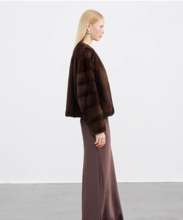 'Cocoa' Mink Fur Jacket