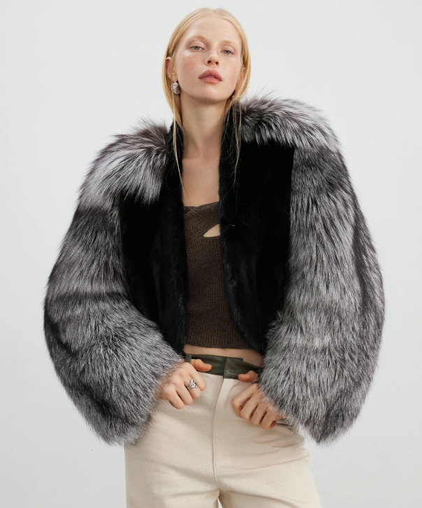 Blackglama Mink & Silver Fox Fur Jacket