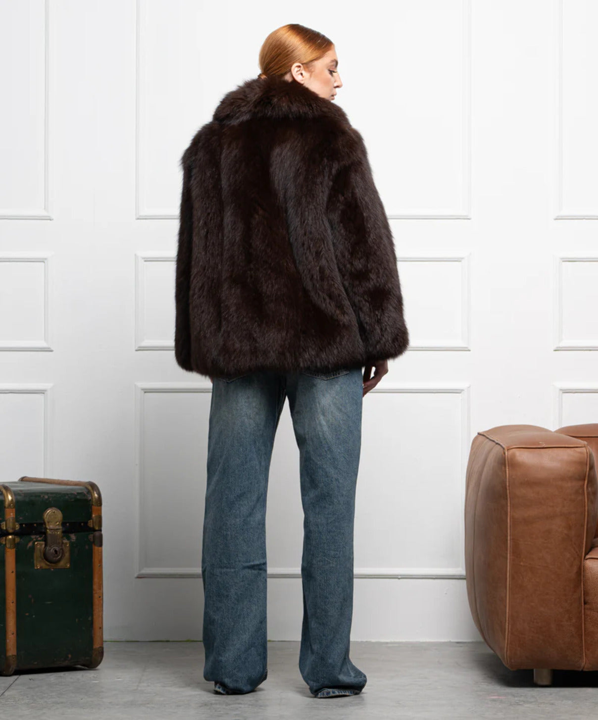 Brown Fox Fur Coat