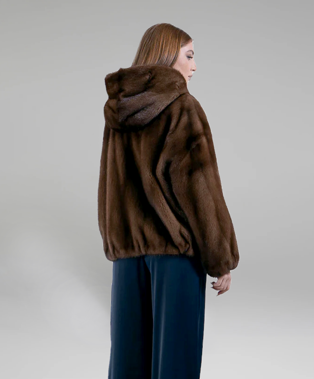 Hooded Mink Fur Jacket