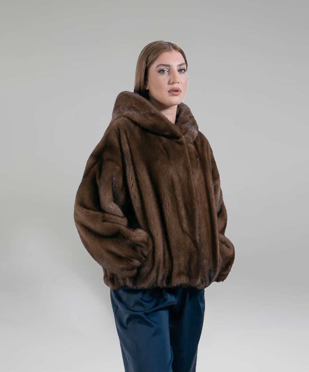 Hooded Mink Fur Jacket
