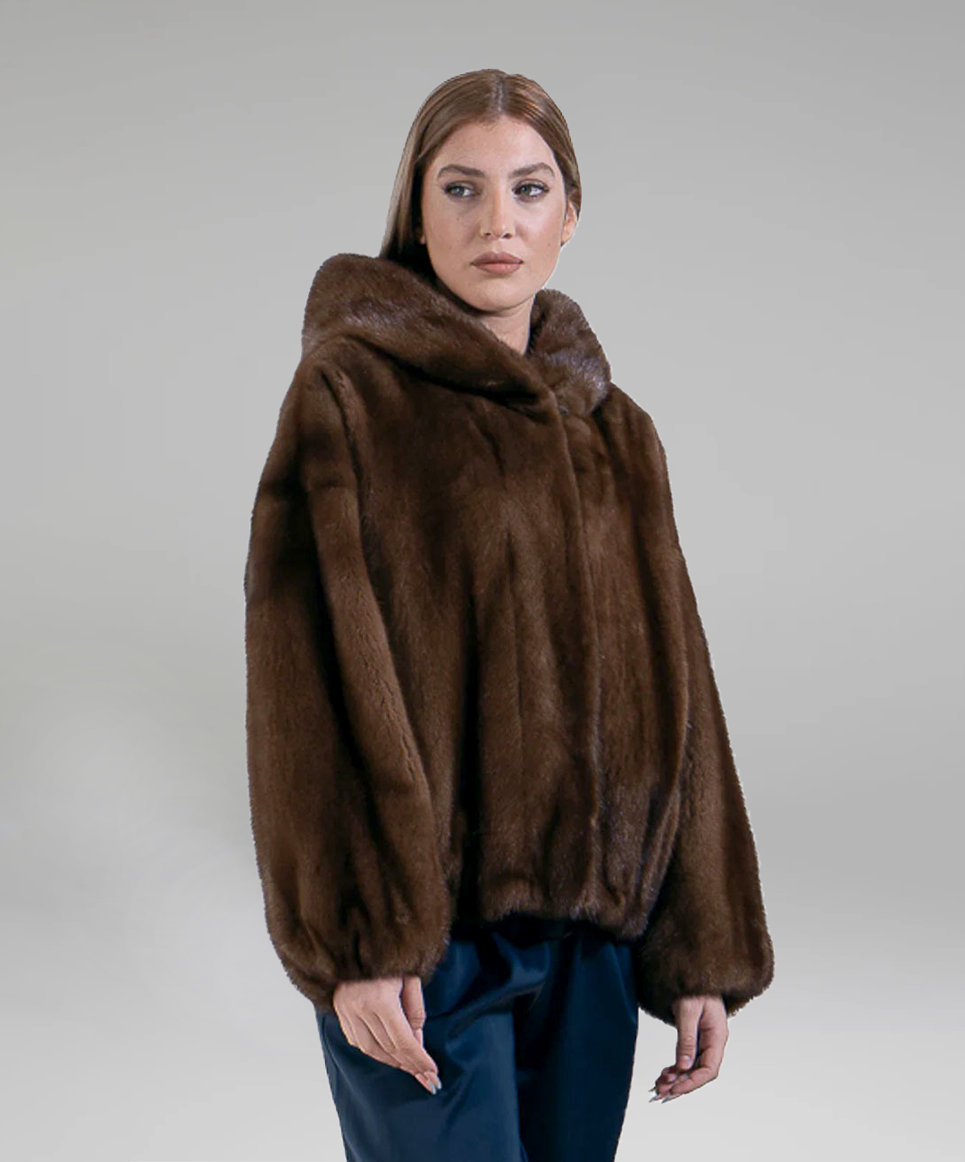 Hooded Mink Fur Jacket