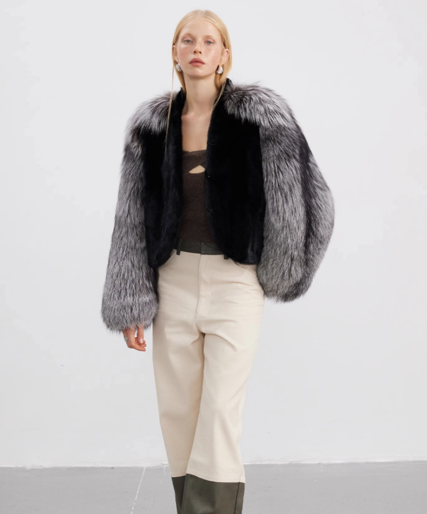 Blackglama Mink & Silver Fox Fur Jacket