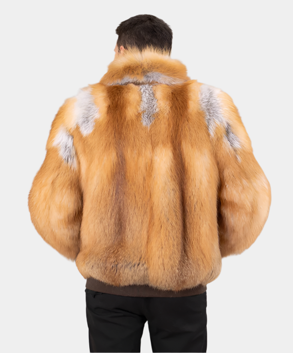 Red Fox Fur Bomber Jacket