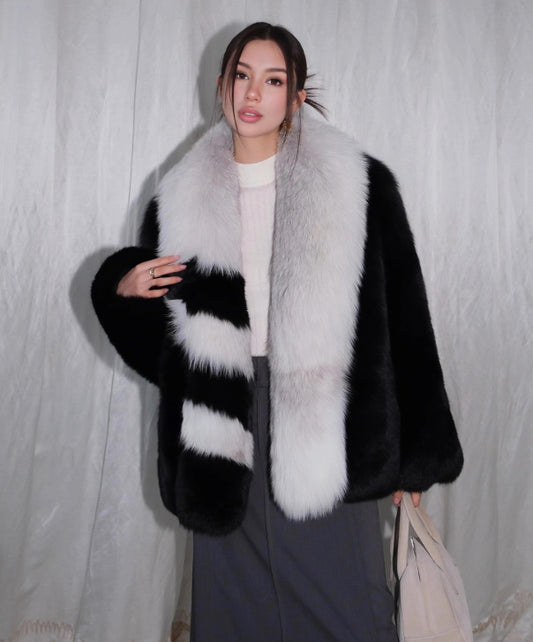 Winter Noir Fox Fur Coat