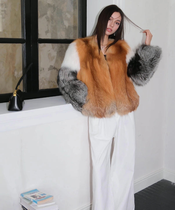 Autumn Eclipse Fox Fur Coat
