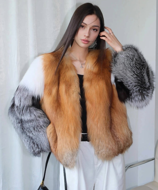 Autumn Eclipse Fox Fur Coat