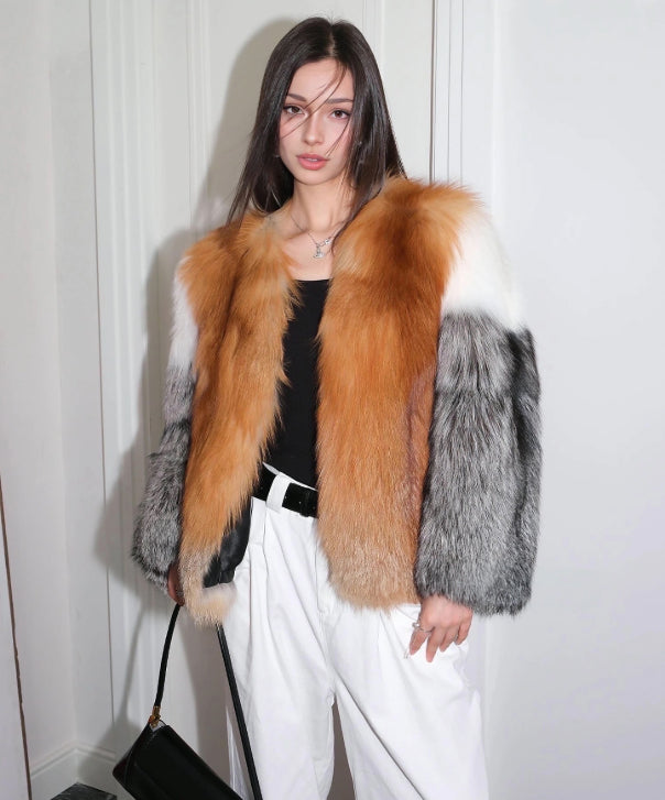 Autumn Eclipse Fox Fur Coat