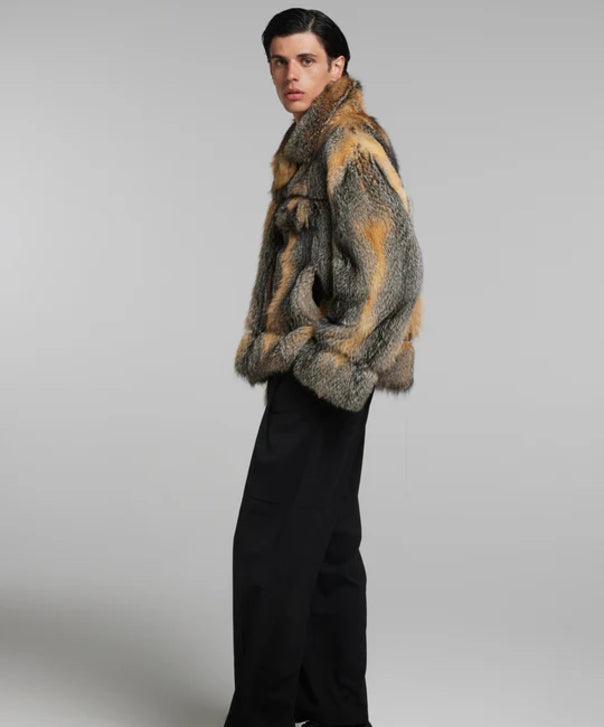 Natural Grey Fox Fur Jacket