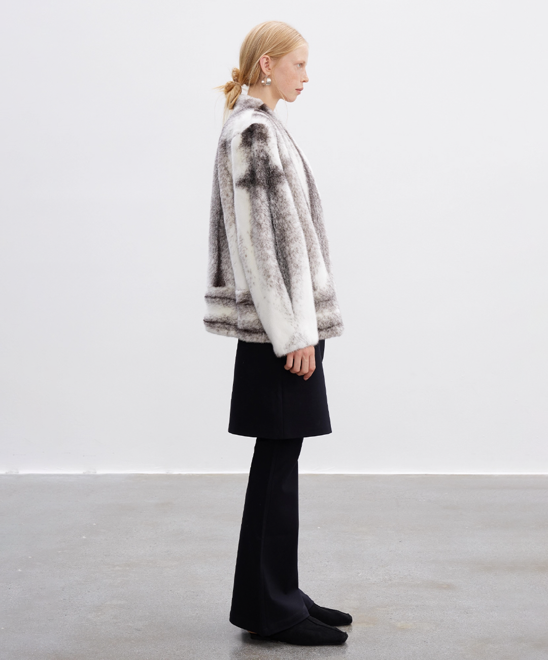 Damen Winter Noir Fuchspelzmantel