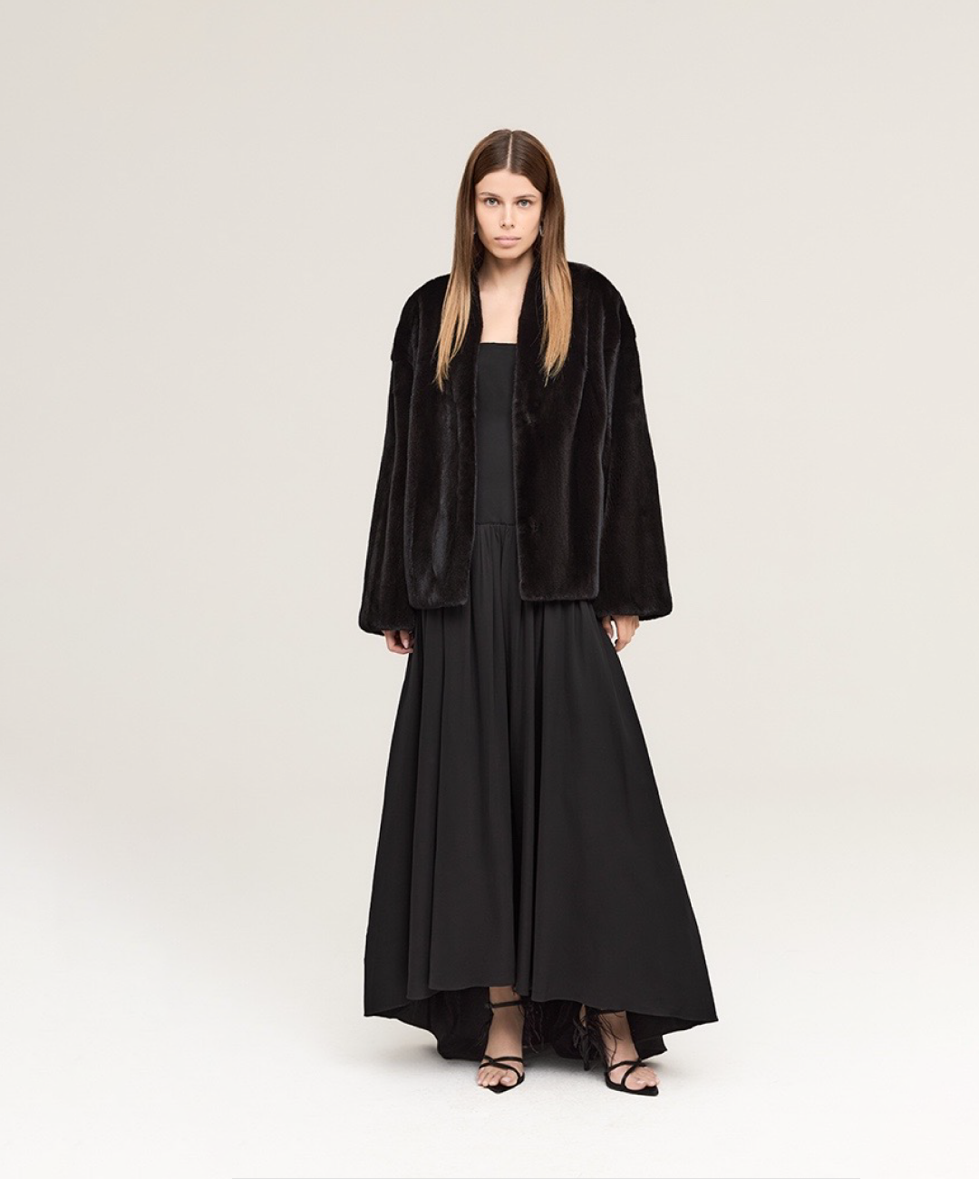 Classic Noir Mink Fur Jacket