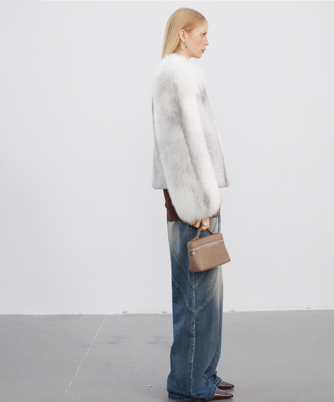 Arctic Fox & Cross Mink Fur Jacket
