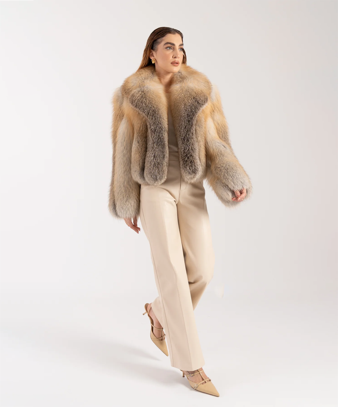 Golden Fox Fur Jacket