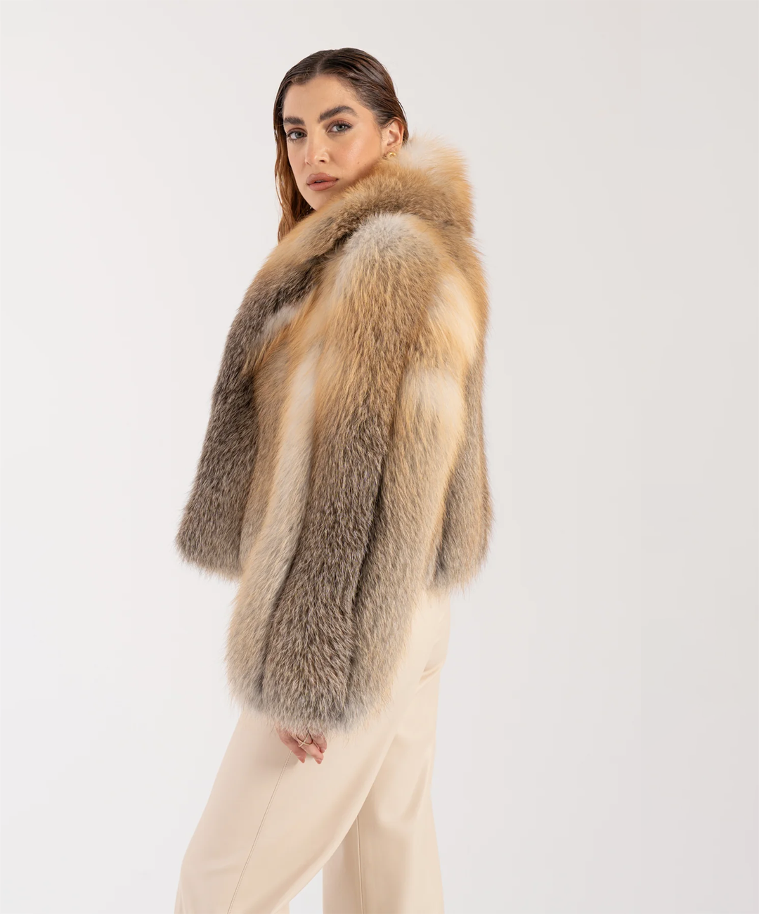 Golden Fox Fur Jacket