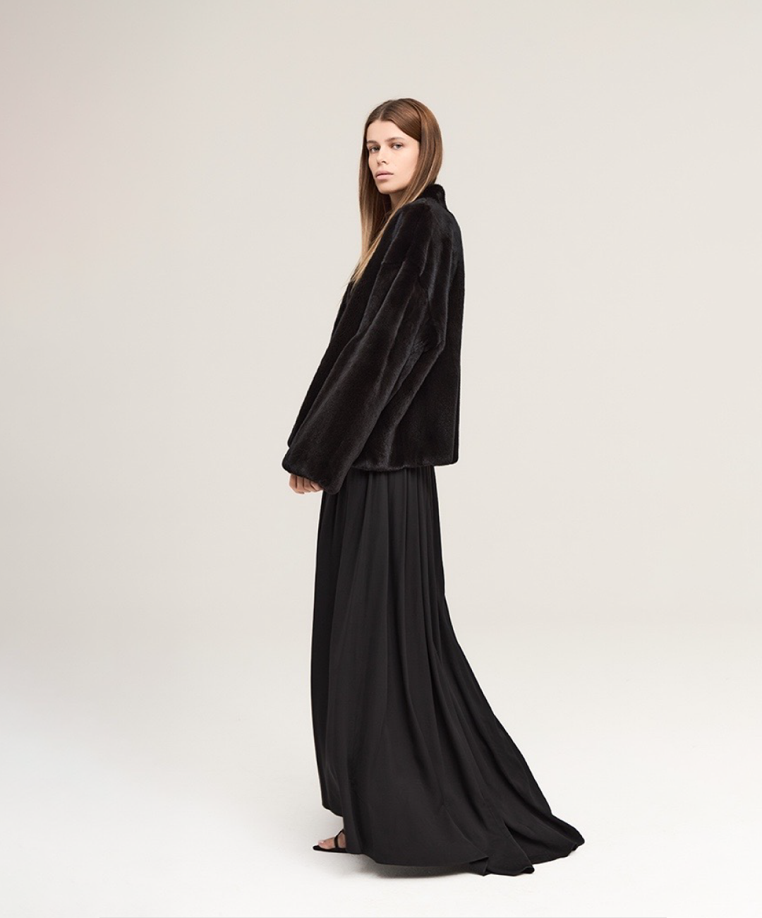 Classic Noir Mink Fur Jacket