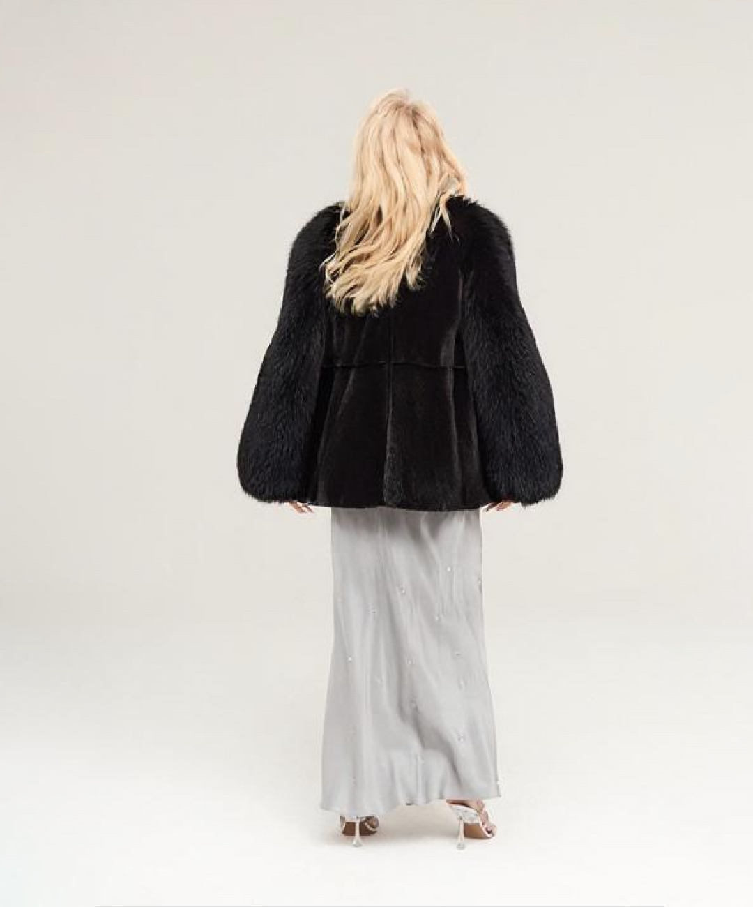 Damen Winter Noir Fuchspelzmantel