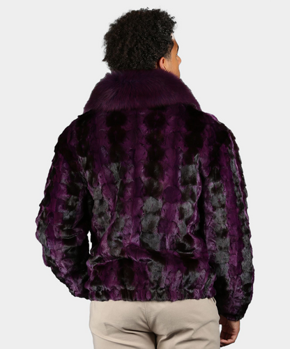3/4-Mantel aus Blaufuchspelz für Herren