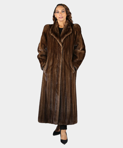 Women's Mahogany Mink Fur Coat