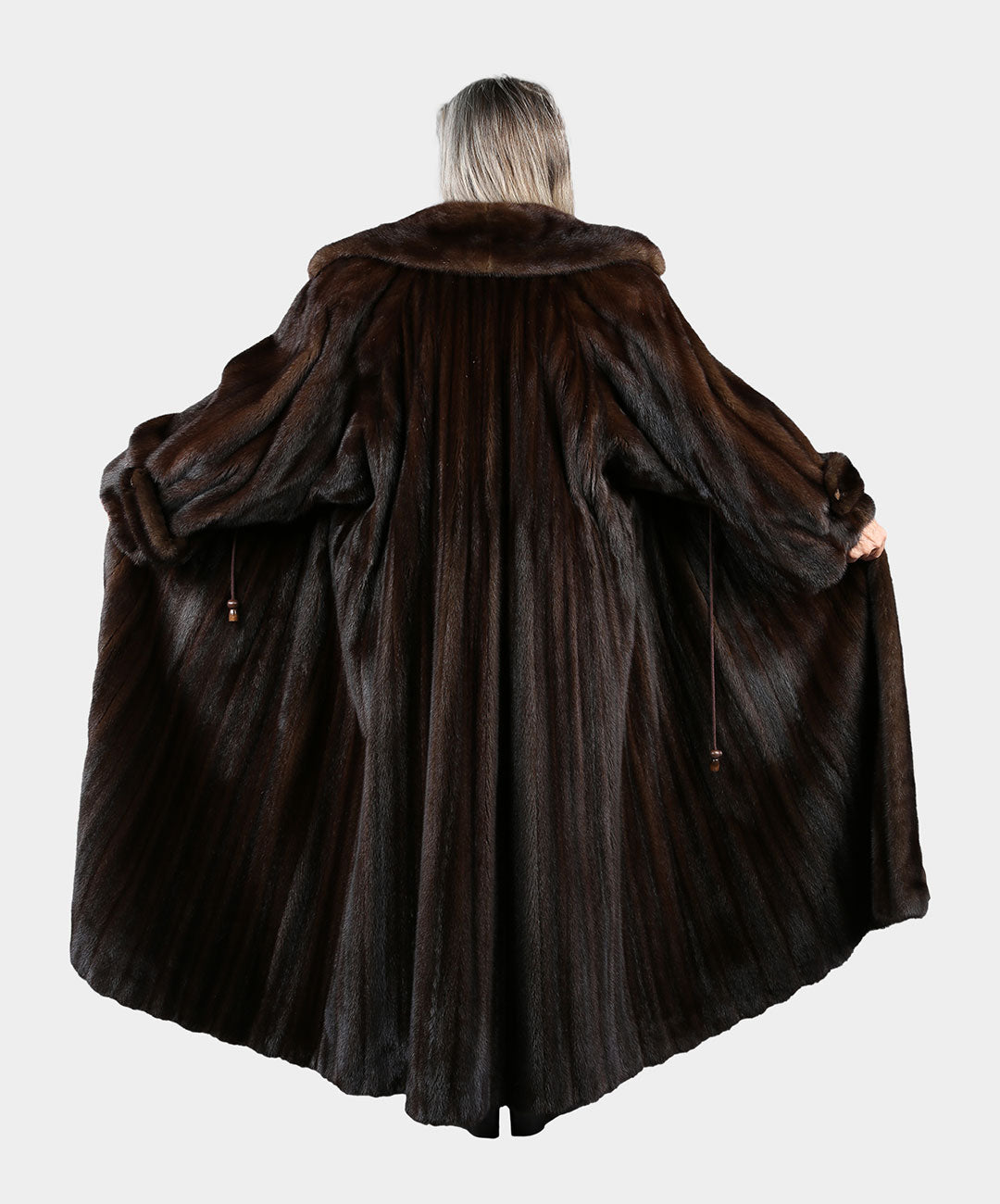 Women's Natural Mahogany Mink Fur Coat