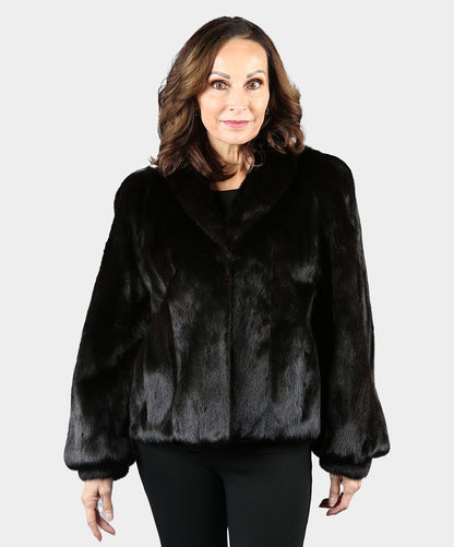 Damenjacke aus Nerzfell in Natur