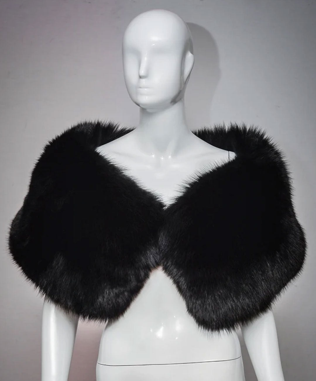 Women's Jet Black Puritan Shawl Shoulder Wrap