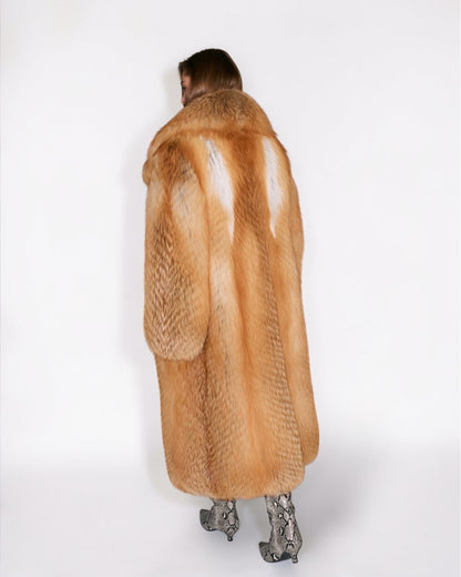 Full-Length Red Fox Fur Coat