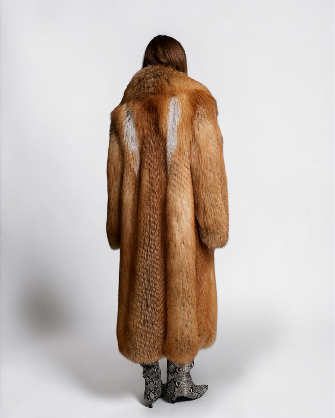 Full-Length Red Fox Fur Coat