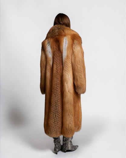 Full-Length Red Fox Fur Coat