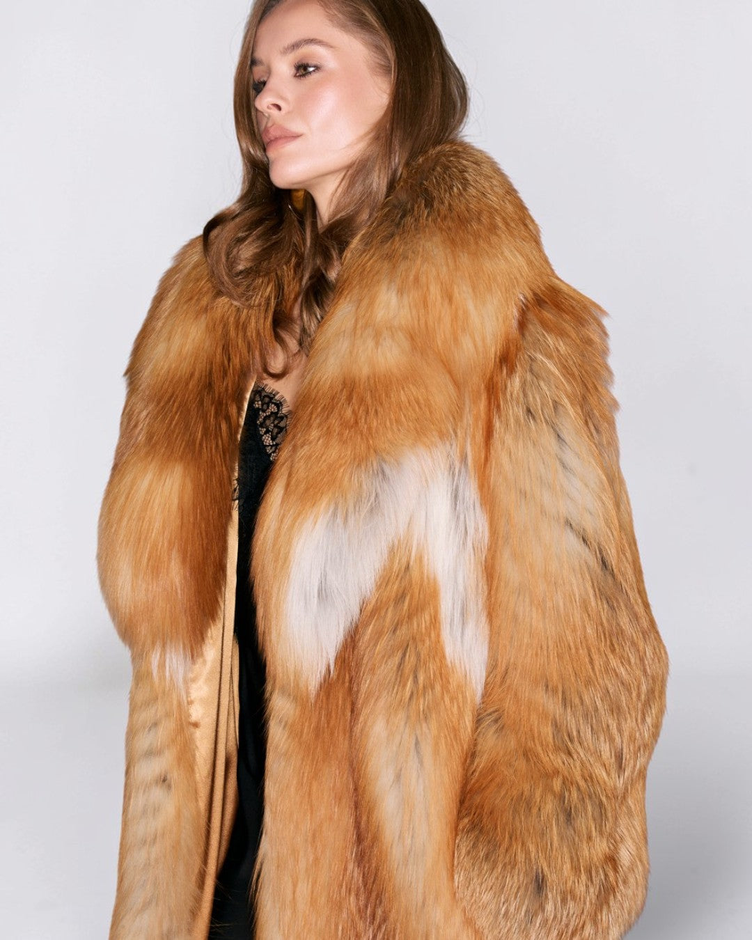 Full-Length Red Fox Fur Coat