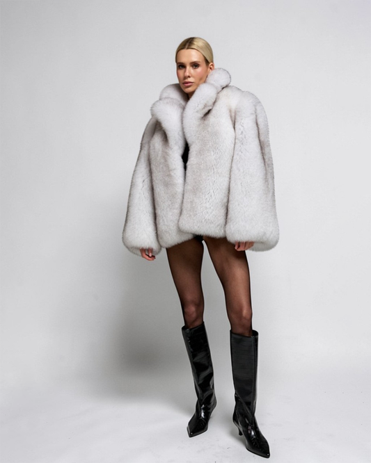 Mist Fox Fur Coat