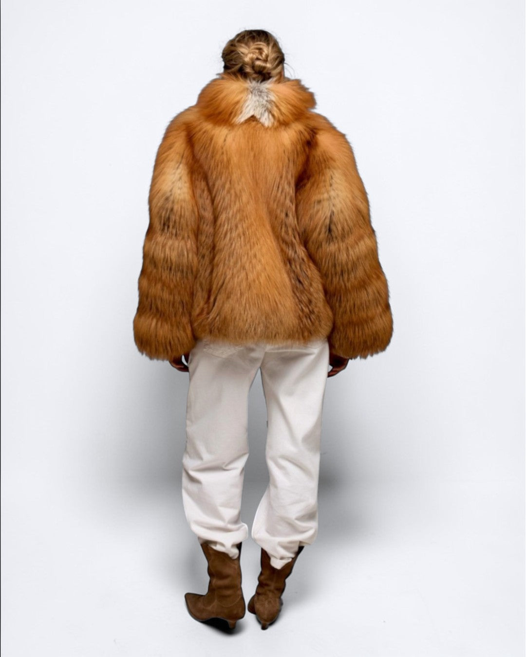 Collared Red Fox Fur Coat