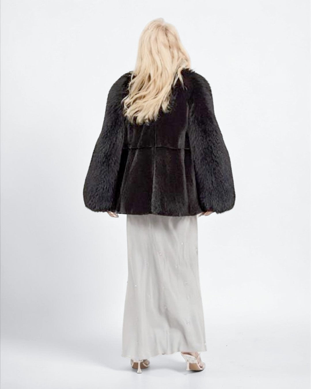 Noir Belle Mink-Fox Fur Coat