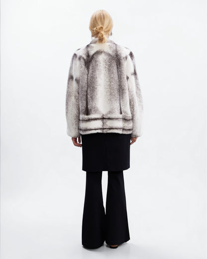 Cross Mink Fur Jacket