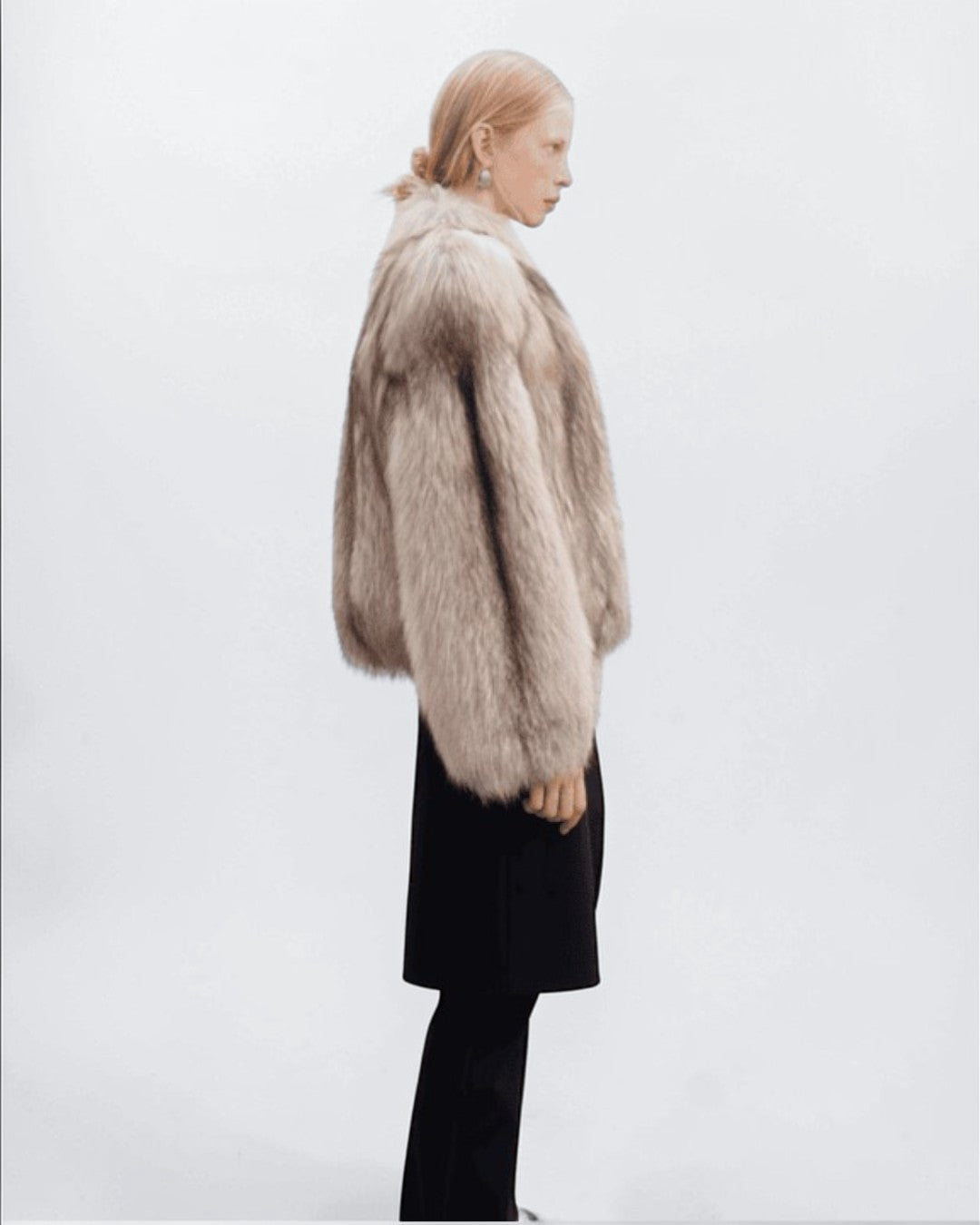 Oatmeal Fox Fur Jacket