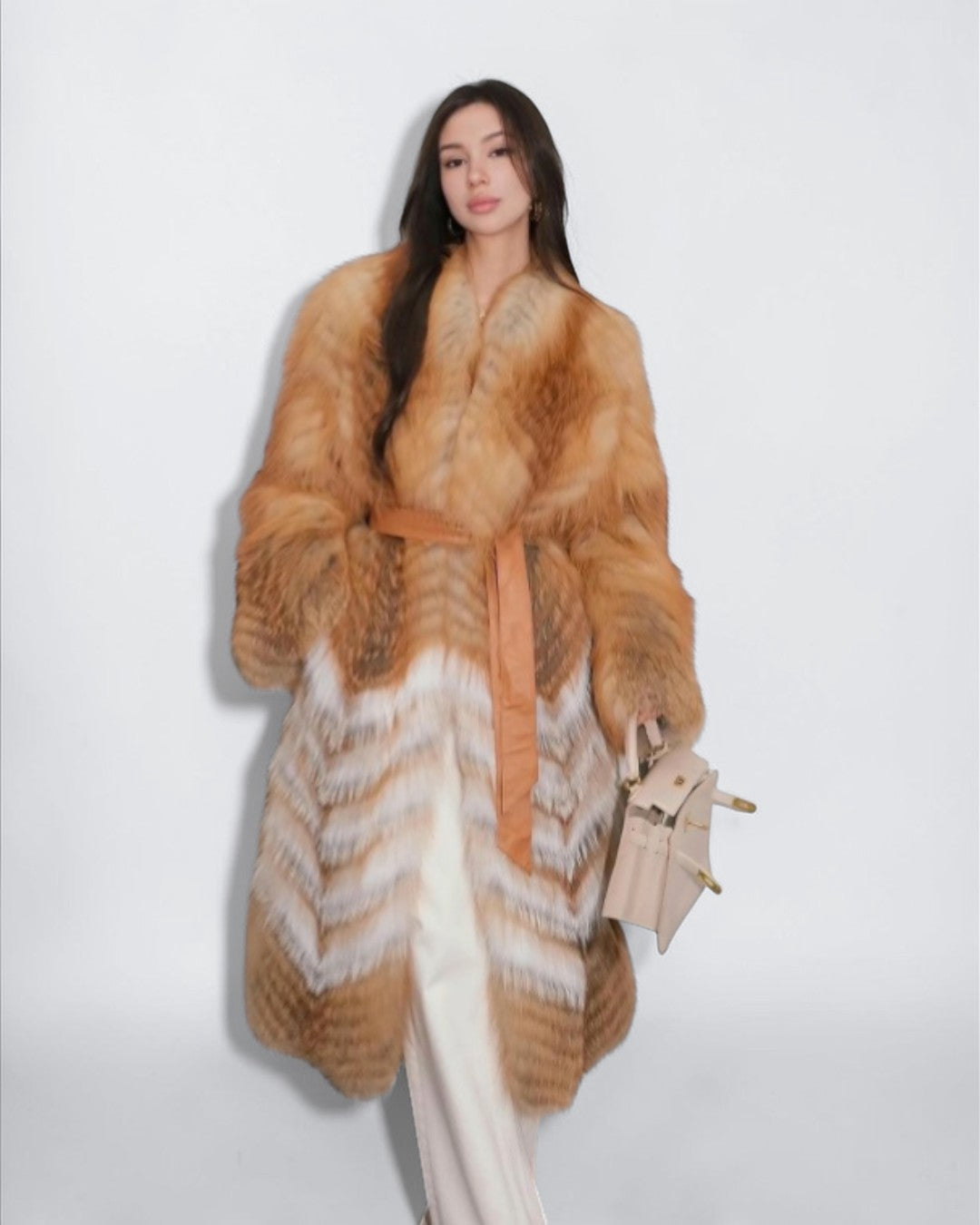 Amber Waves Fox Fur Coat
