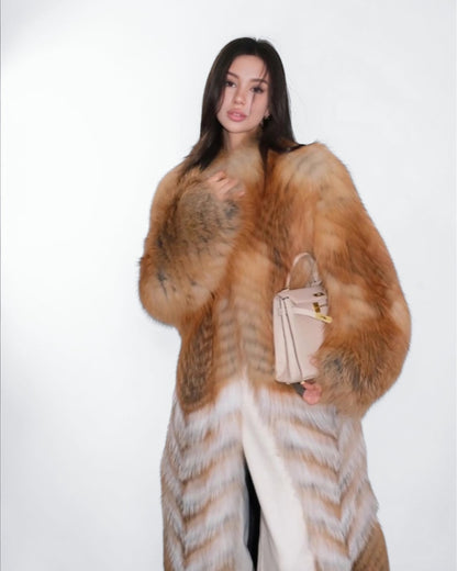 Amber Waves Fox Fur Coat