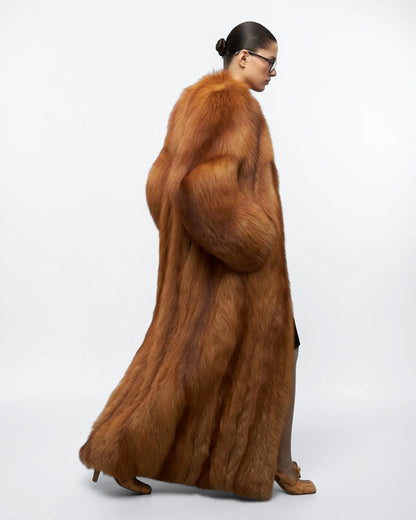 Full Length Red Fox Fur Coat
