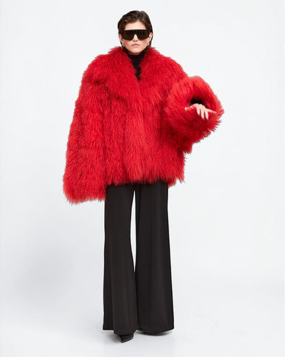 Mongolian Lamb Fur Coat