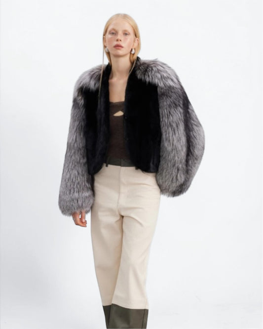 Blackglama Mink & Silver Fox Fur Jacket