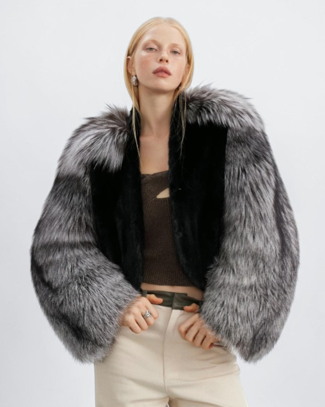 Blackglama Mink & Silver Fox Fur Jacket