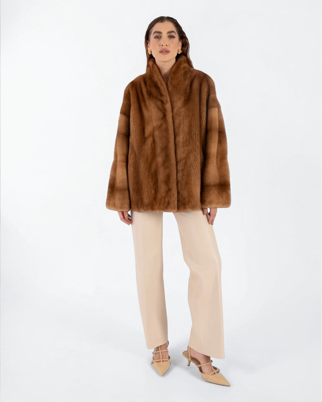 Cognac Fox Fur Jacket