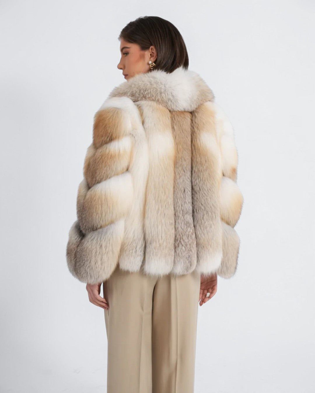Dune Fox Fur Shawl Collared Jacket